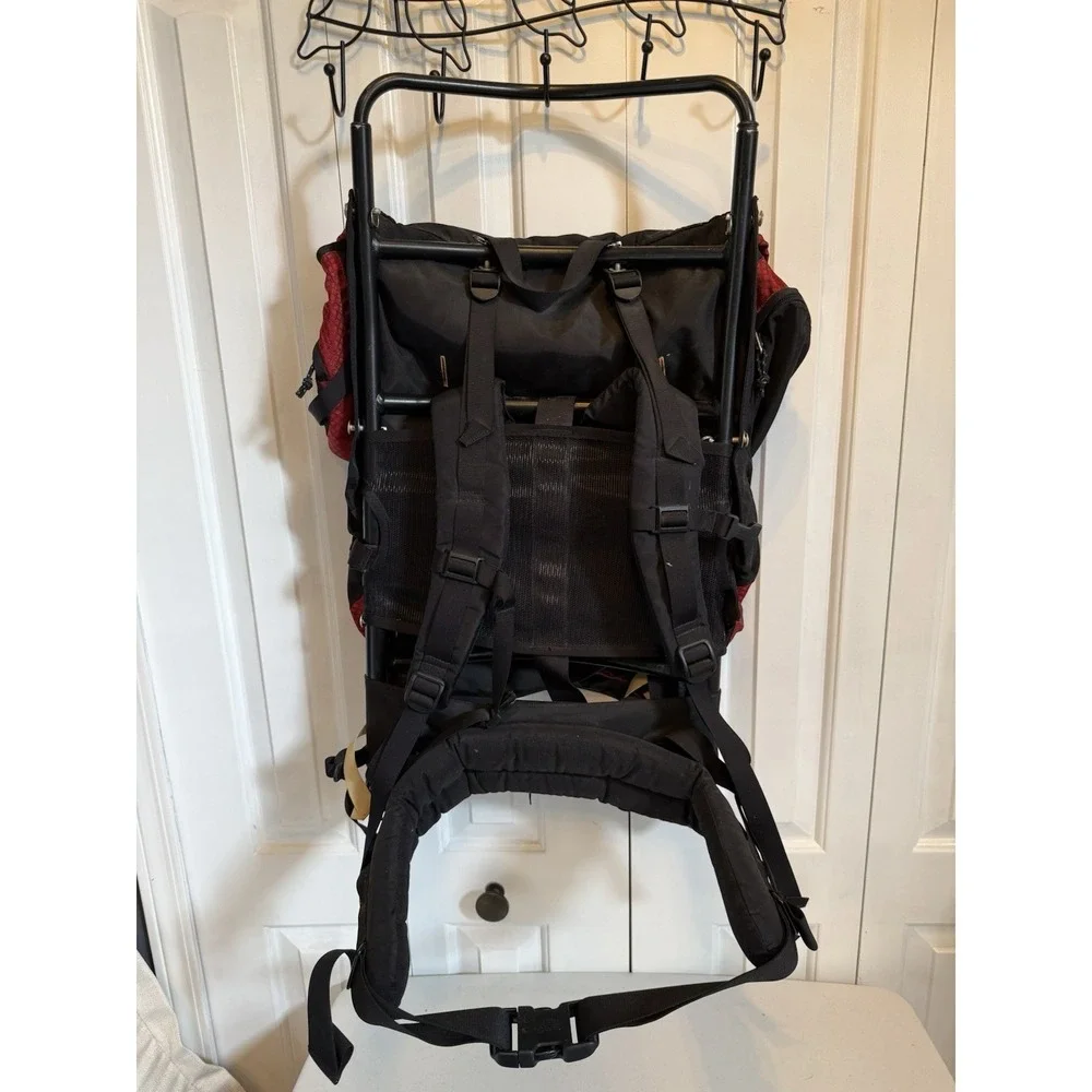 Vintage KELTY Large External Metal Frame Backpack  Sierra Crest Red Great Shape!